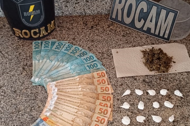 PM prende jovem por tráfico de drogas e apreende entorpecentes e dinheiro em Alto Piquiri
