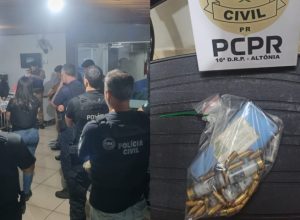 Polícia Civil deflagra ‘Operação Ciúmes’ e apreende munições e veículos em Altônia