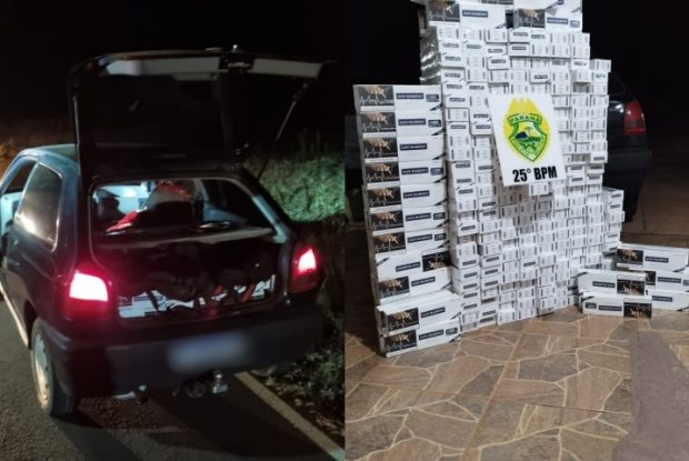 Condutor é preso com 255 pacotes de cigarros contrabandeados do Paraguai, em Cafezal do Sul