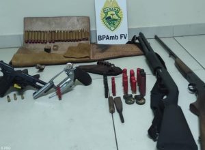 Polícia Ambiental apreende armas de fogo municiadas em Nova Olímpia