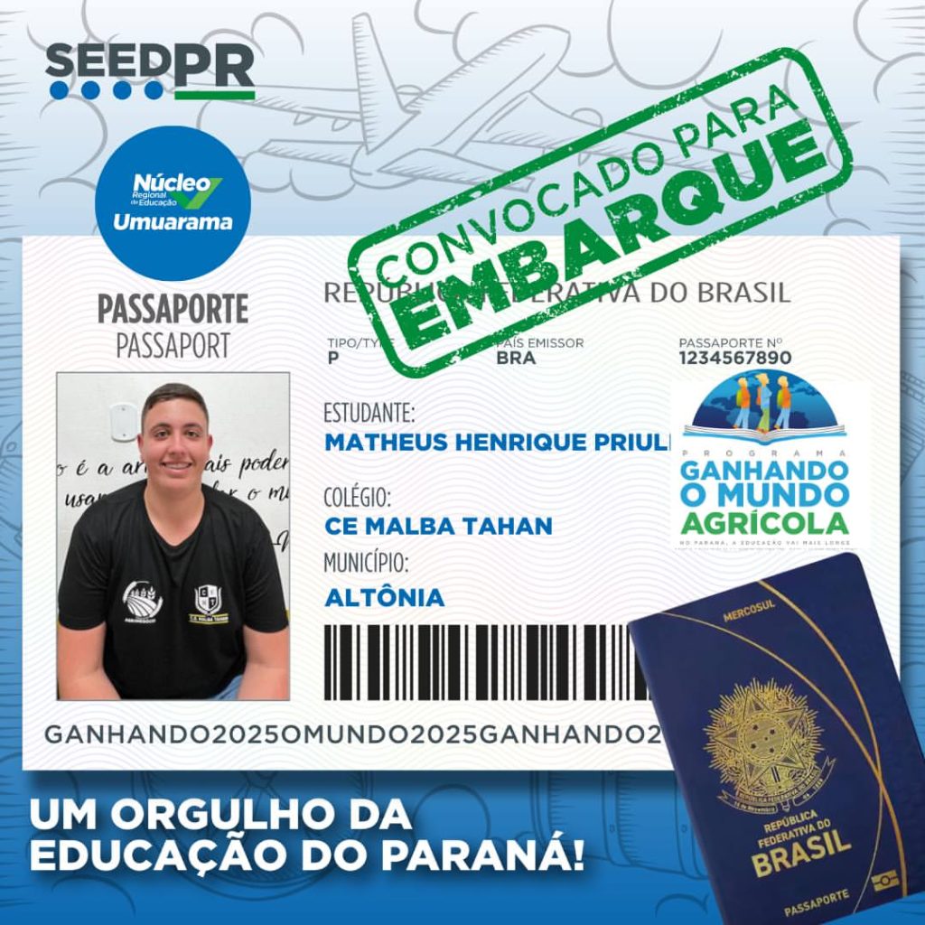 Programa “ganhando O Mundo” tem como objetivo levar estudantes do ensino médio para estudar fora do país.