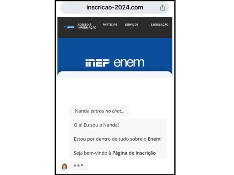 Reproducao De Pagina Fraudulenta Similar A Do Inep 1