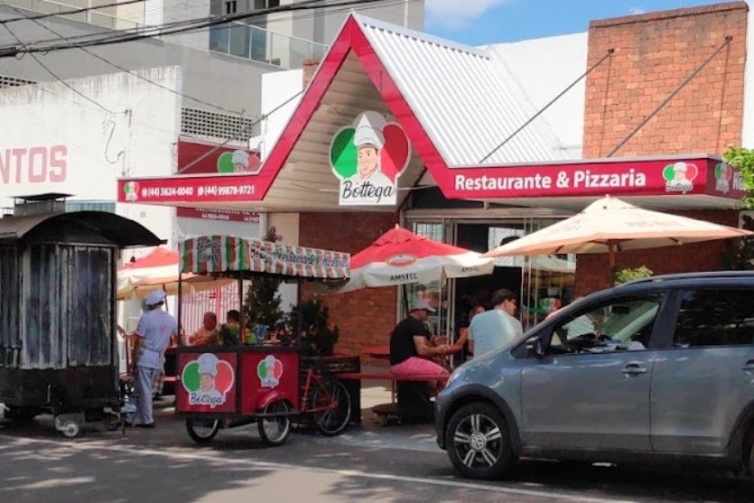 Fachada do restaurante Bottega que serve comida italiana em Umuarama