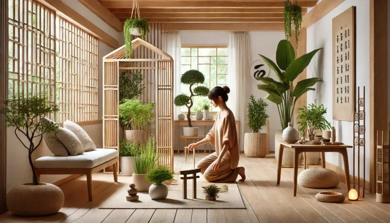 Uma Cena Harmoniosa Dentro De Uma Casa Aplicando Os Princípios Do Feng Shui (2)
