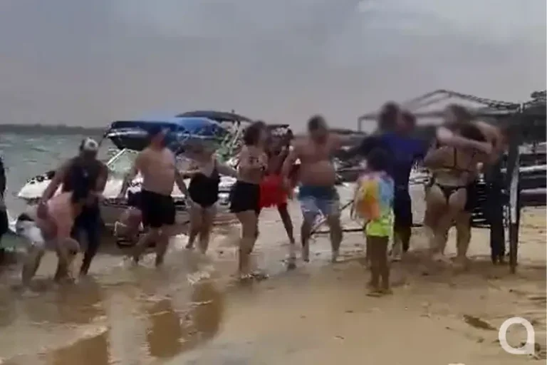 Imagens do vídeo que mostram a briga em Porto Rico no último domingo (26)