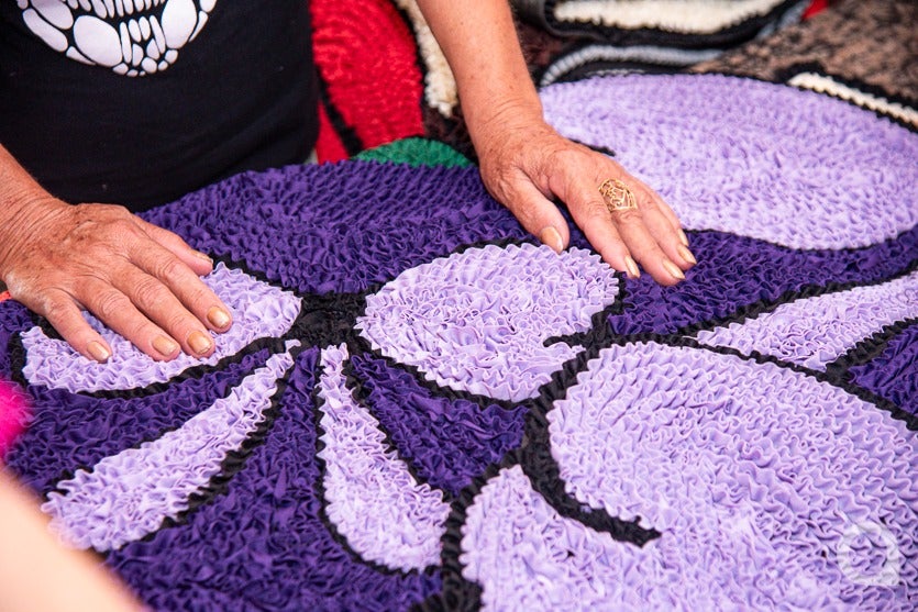 Foto do tapete da dona de casa de Umuarama.