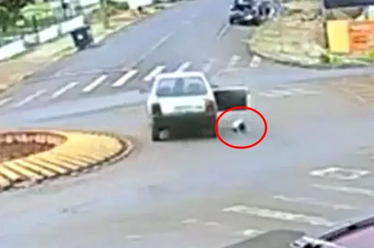 Criança Cai De Carro Que Fazia Rotatória Após A Porta Abrir