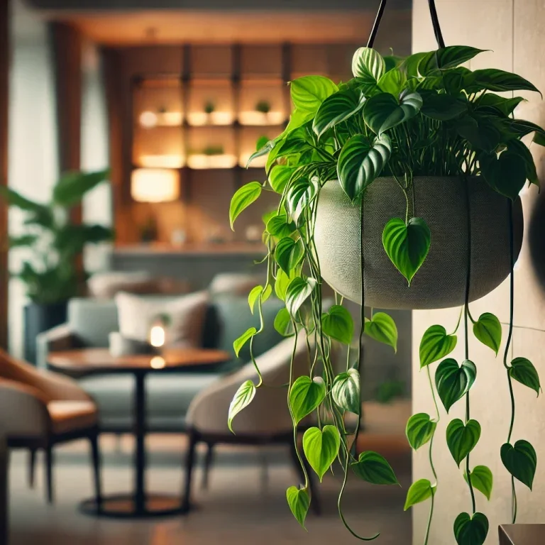 Um Exemplar Da Planta Jibóia Em Um Vaso Ornando A Decoração Interna De Um Ambiente Acolhedor (5)