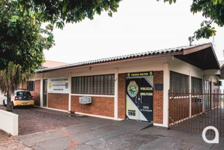 Agressão em Alto Piquiri: homem é preso por dar socos na mulher. Na foto, o batalhão de Alto Piquiri.