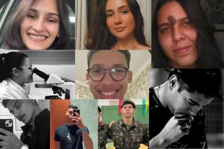 Estudantes mortos em acidente de ônibus são identificados. Na foto, uma colagem com os rostos das vítimas.