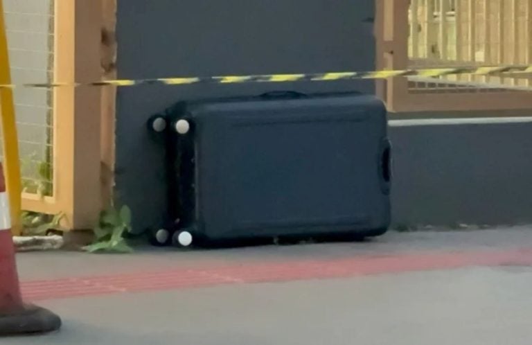 Suposta bomba em mala mobiliza esquadrão antibombas. Na foto, uma imagem da mala.