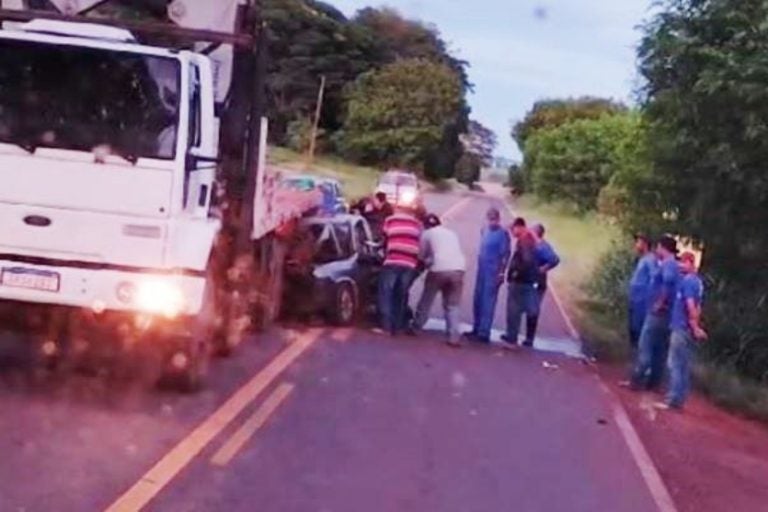 Acidente: a vítima foi atendida no local.