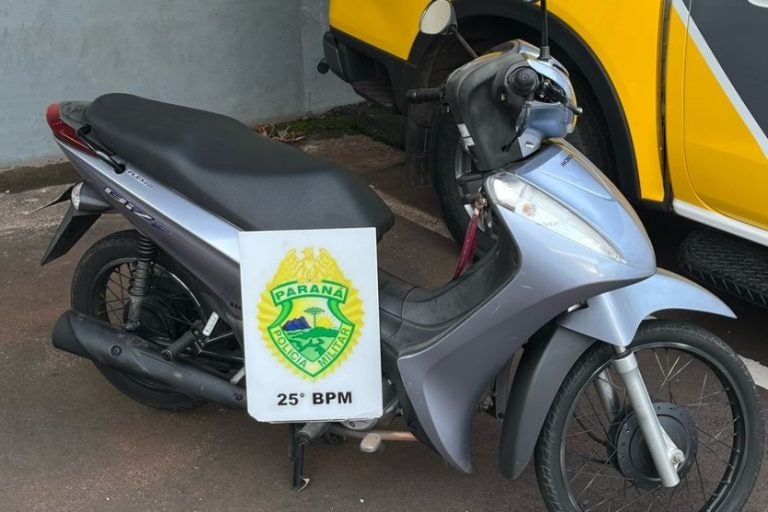Homem é preso por receptação: o suspeito alegou que havia comprado a motoneta há cerca de três meses, mas não possuía nenhum documento.