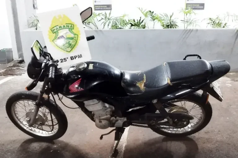 Moto Roubada é Recuperada Pela Pm