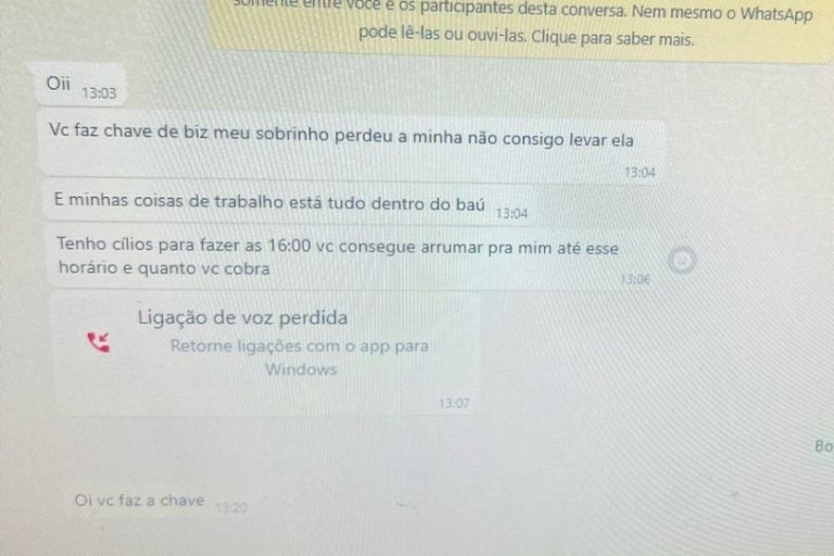 Chaveiros que levaram Biz na Castelo Branco foram enganados.