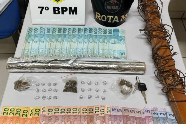 Casal é preso por tráfico de drogas: o local não possuía energia elétrica, móveis ou pertences pessoais.