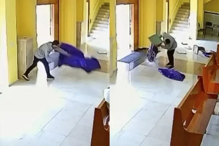 Homem Invade Igreja