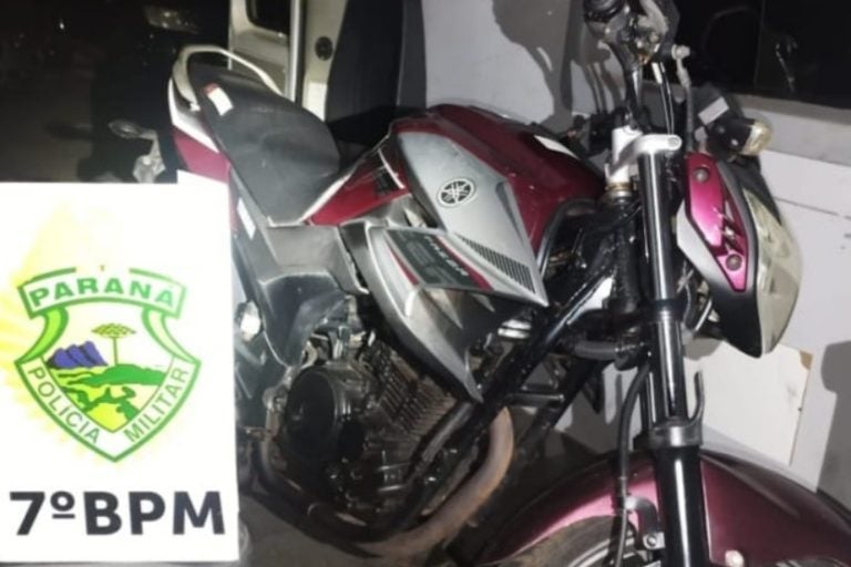 Motocicleta Furtada: A recuperação foi realizada na noite desta segunda-feira (14)