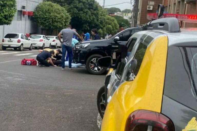 Idosa é Atropelada Por Caminhonete Em Faixa De Pedestres No Centro De Umuarama