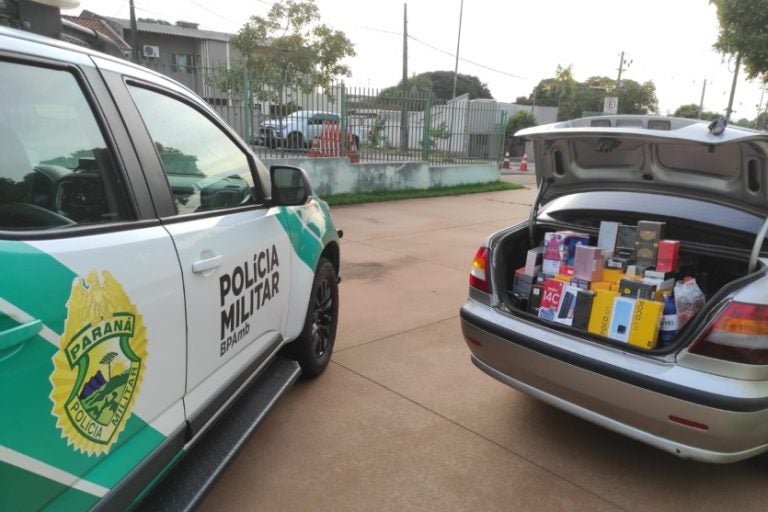 Mercadorias contrabandeadas: a apreensão ocorreu durante a madrugada desta segunda-feira (26).