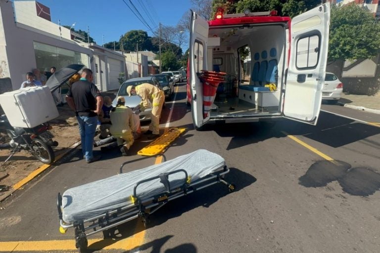 Motociclista fica ferido: