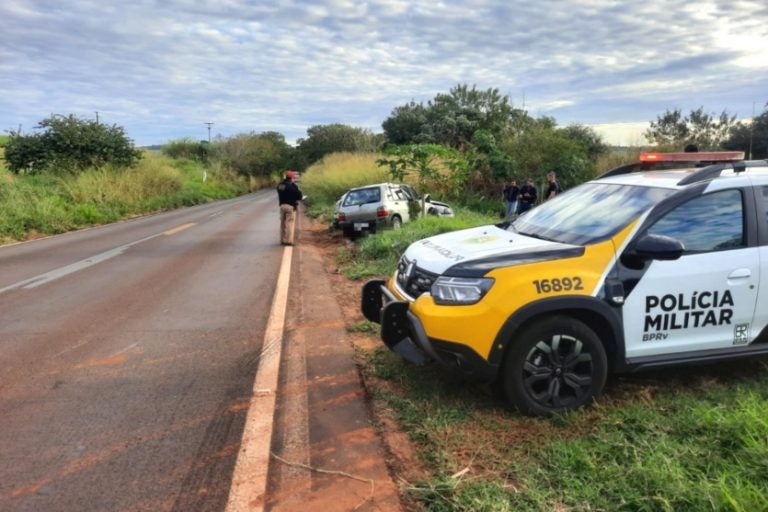 Ivaté: a PR-182 permaneceu parcialmente bloqueada durante o atendimento da ocorrência.