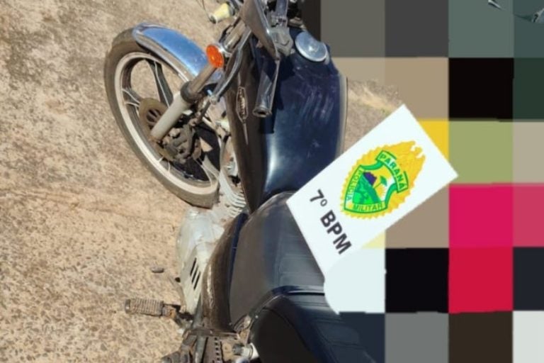 Motocicleta furtada: o veículo foi localizado nesta quarta-feira (11), após uma denúncia anônima.