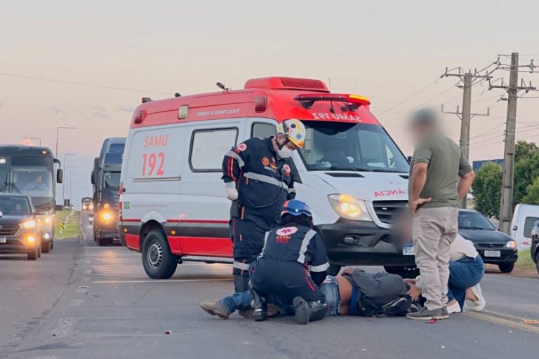 Motociclista Fica Ferido Em Acidente Na Saída Para Maria Helena (3)