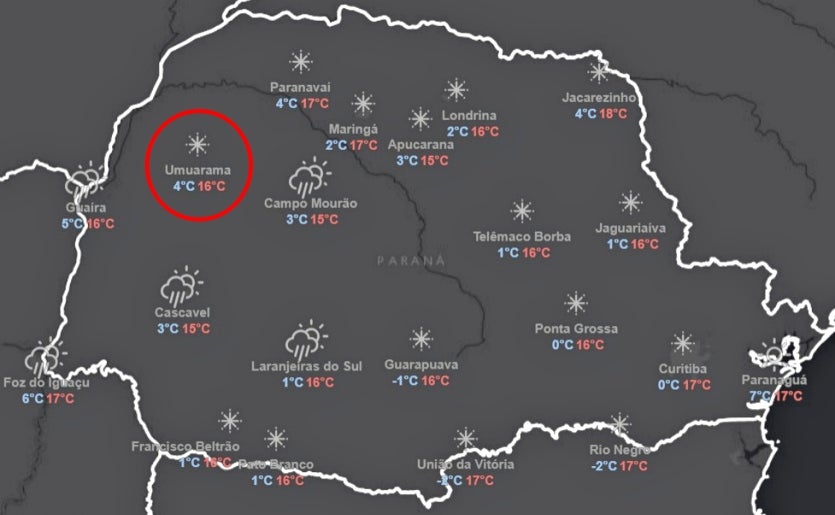 Semana Começa Chuvosa, Mas Frio Rigoroso Chega Ao Paraná (4)