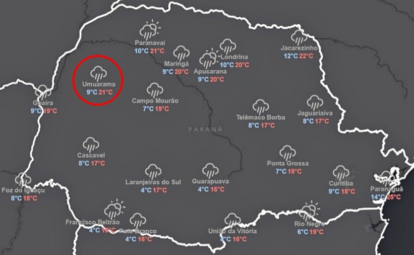 Semana Começa Chuvosa, Mas Frio Rigoroso Chega Ao Paraná (4a)