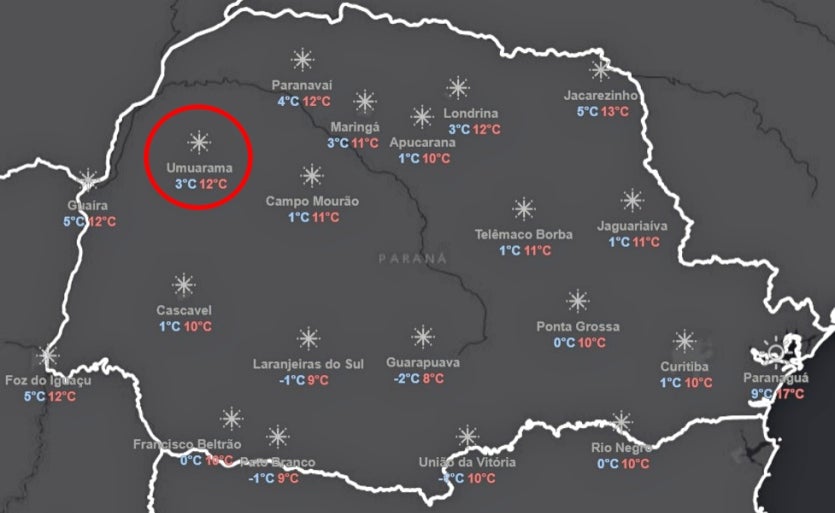 Semana Começa Chuvosa, Mas Frio Rigoroso Chega Ao Paraná (5)