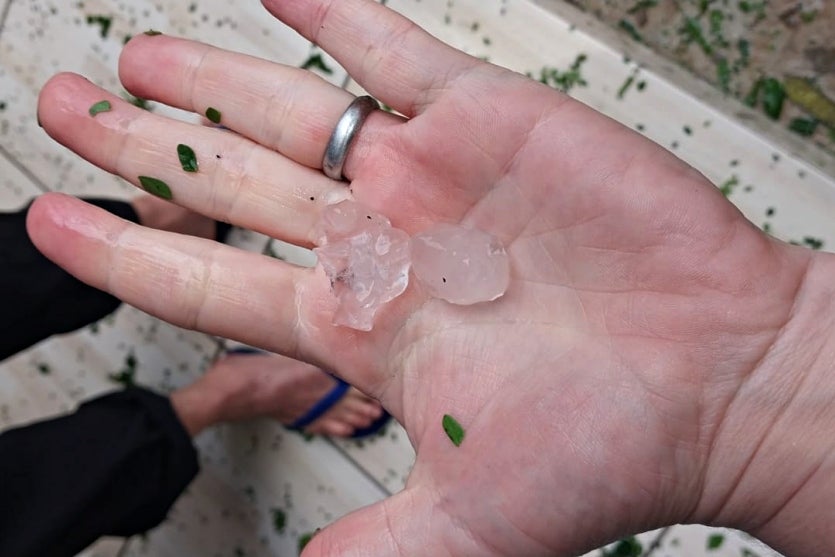 Temporal Com Granizo E Vento Forte Atinge Carbonera (3)