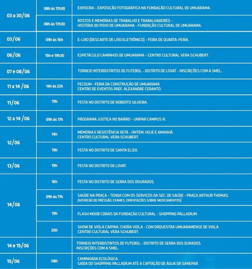 Umuarama Lança Programação Dos 70 Anos Com Foco Em Saúde 10