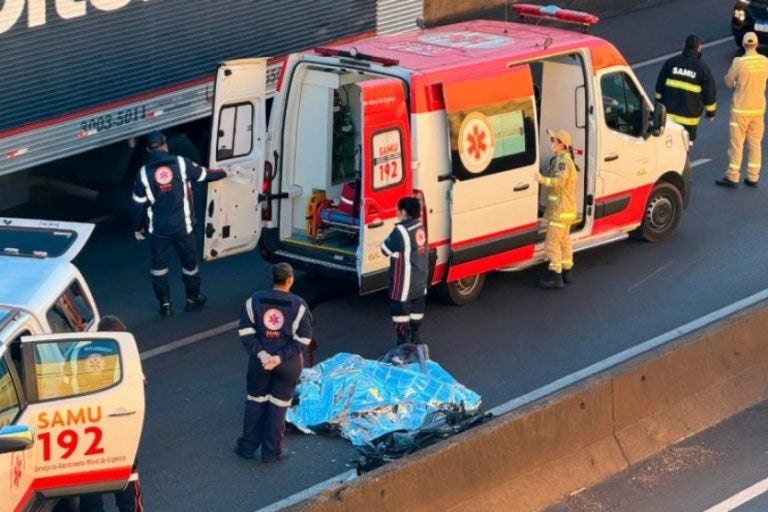 BR-376: o motorista do ônibus envolvido no acidente não percebeu a batida e continuou viagem.