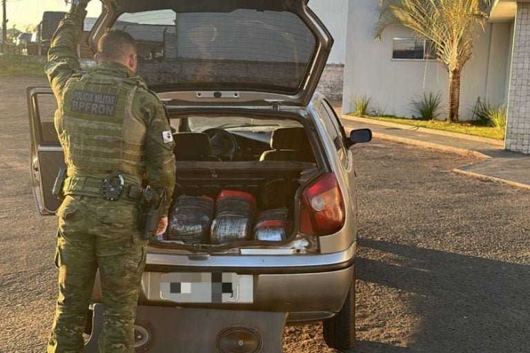 Maconha: a carga, segundo estimativa da PM, representa um prejuízo de aproximadamente R$ 596 mil ao crime organizado.