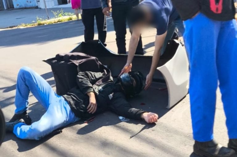 Motociclista é Socorrido Após Colisão Na Avenida Castelo Branco (2)