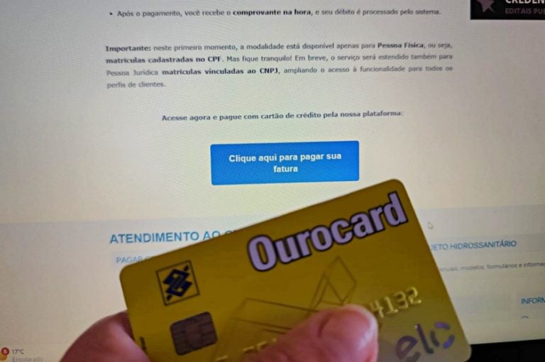Sanepar Cliente Pode Pagar Fatura Com Cartão De Crédito No Site 
