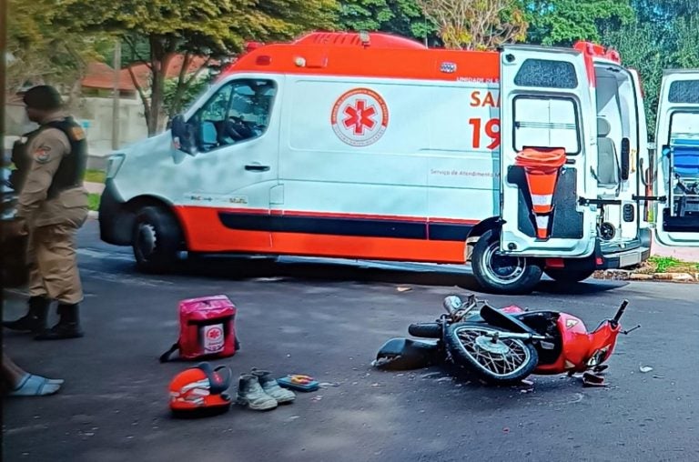 Caminhoneiro Foge Após Colisão Em Moto; Motociclista Ficou Ferido