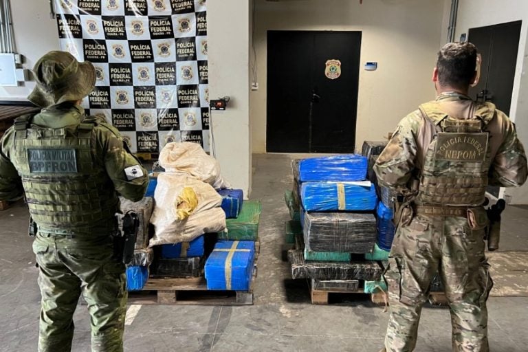 Forças de segurança: O entorpecente foi localizado durante patrulhamento policial.