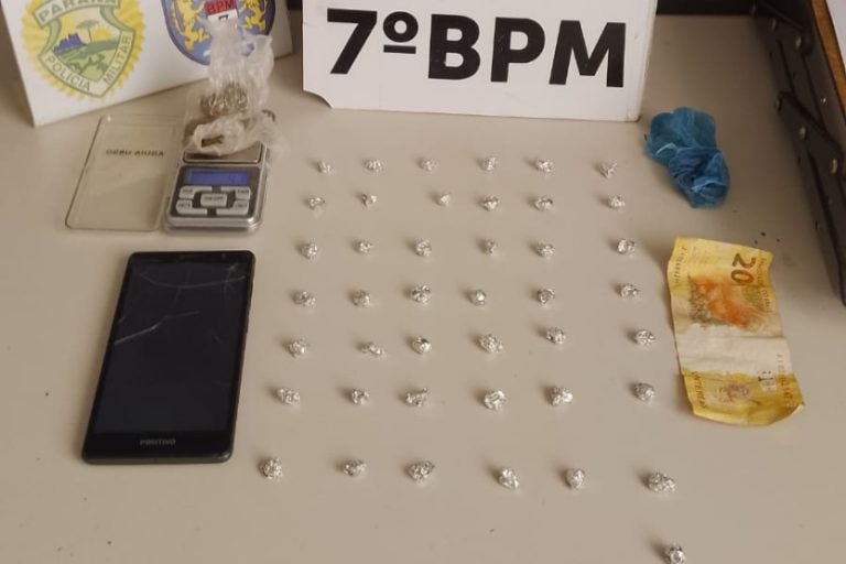 Mulher é presa com 42 pedras de crack e porções de maconha em Rondon.