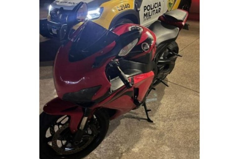 Perturbação do sossego no Jardim Paraíso resulta em apreensão de moto de alta cilindrada