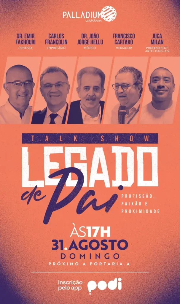 Shopping Palladium Umuarama Promove Neste Domingo O Talk Show Legado De Pai 2