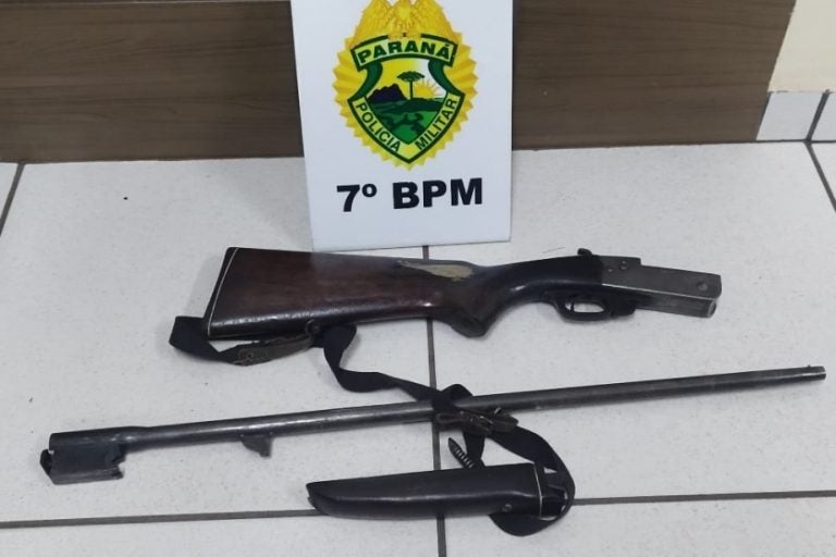 Violência doméstica em Tuneiras do Oeste resulta em prisão e apreensão de arma
