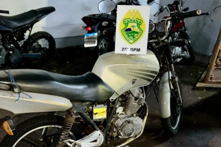 Moto furtada é localizada em Umuarama durante a Operação Sinergia III.