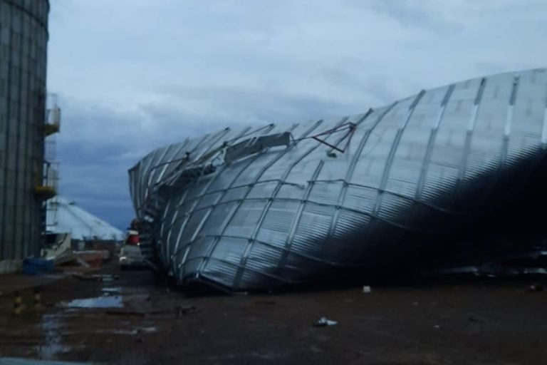 Silo da C. Vale: Imagens compartilhadas nas redes sociais mostram o impacto da queda e os danos causados pela estrutura da empresa.