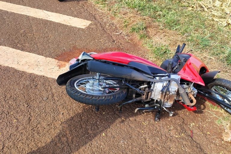 Acidente em Jussara deixa motociclista ferido na PR-323.