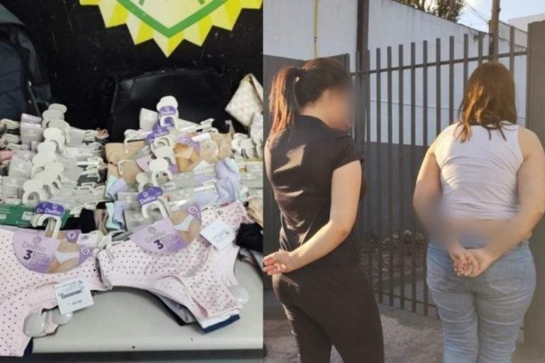 Mulheres furtam 250 calcinhas e são presas pela Polícia Militar.