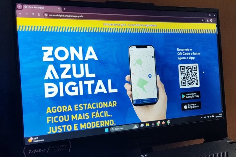 Site da Zona Azul Digital de Umuarama já está disponível