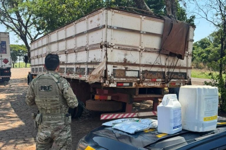 Caminhão de Assis Chateaubriand é apreendido com duas toneladas de agrotóxicos ilegais