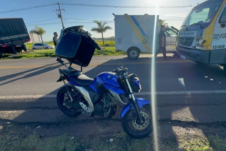 Motociclista que morreu na Estrada Bonfim nesta manhã colidiu frontalmente em caminhão